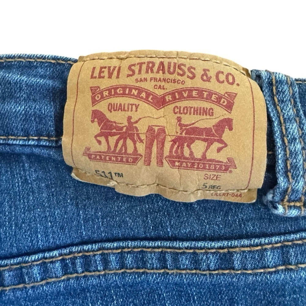 Levi’s Performance 511 Slim Blue Denim Jeans Boys Size 5 Reg - Picture 5 of 6